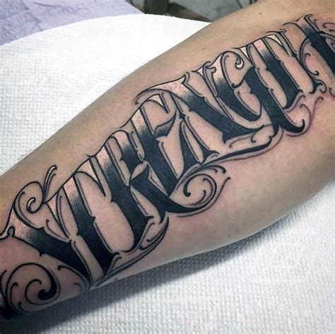 Strength Tattoo Font