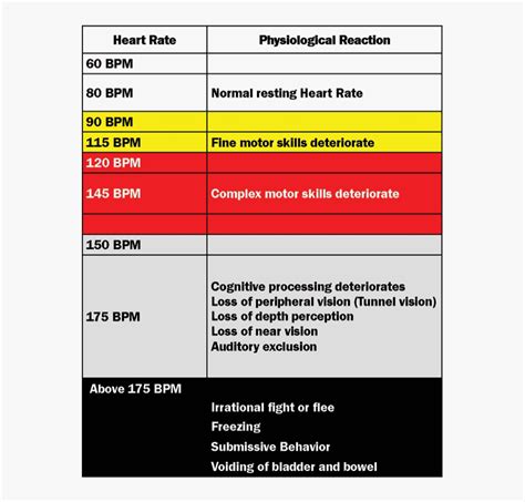 Stress Test Heart Rate Chart