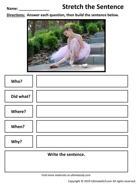 Stretch A Sentence Worksheet