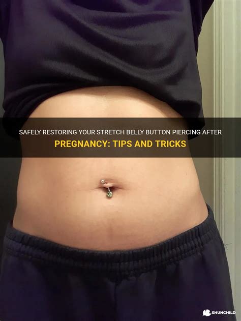 Stretched Belly Button Piercing After Pregnancy