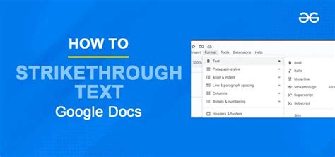 Strikethrough Text in Google Docs on the Web
