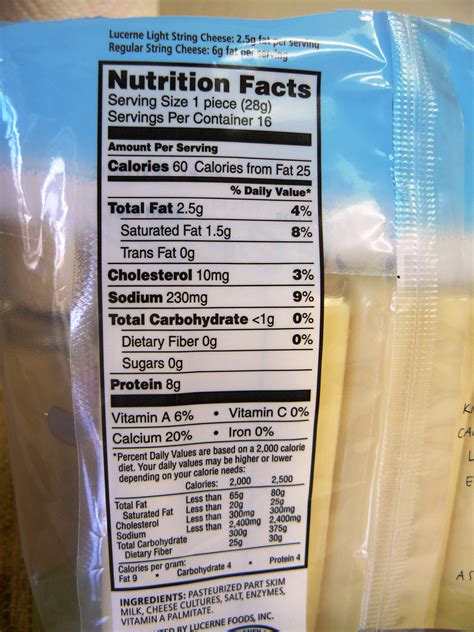 String Cheese Nutrition