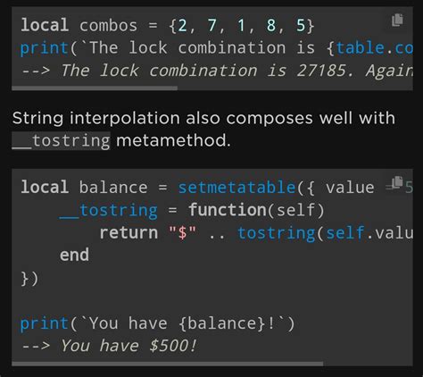 String interpolation available for Studio - DevForum | Roblox