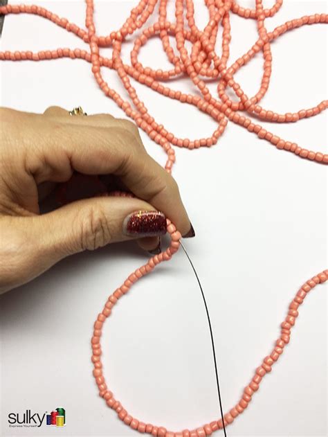 Stringing Beads for DIY Necklace