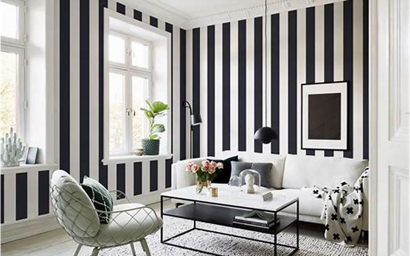 Striped Wallpaper For Living Room