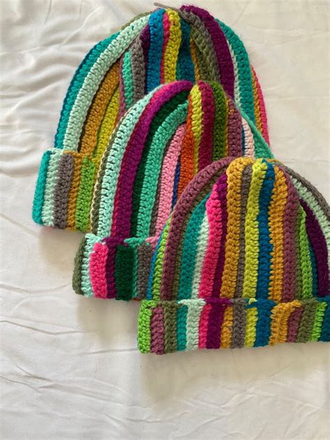 Striped Crochet Hat