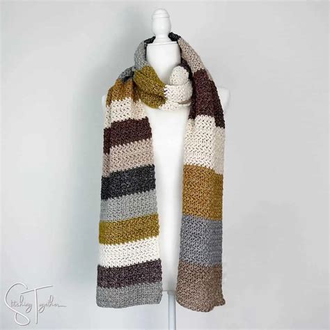 Striped Crochet Scarf