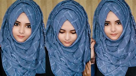 Striped Layered Hijab Tutorial YouTube