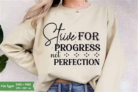 Download Strive for Progress Not for Perfection SVG File - SVG Design Printable