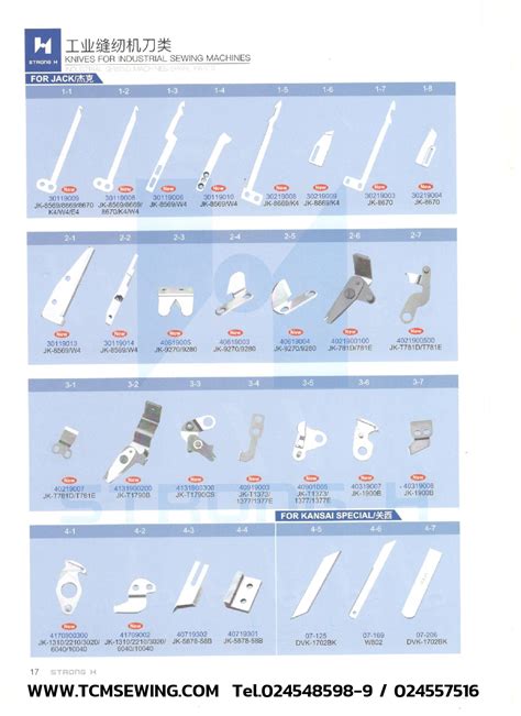 Strong H Sewing Machine Parts Catalog Download