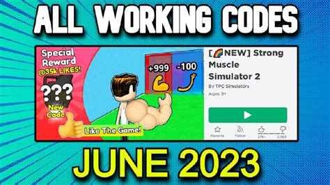 Strong Muscle Simulator 2 codes [NEW] (June 2023)