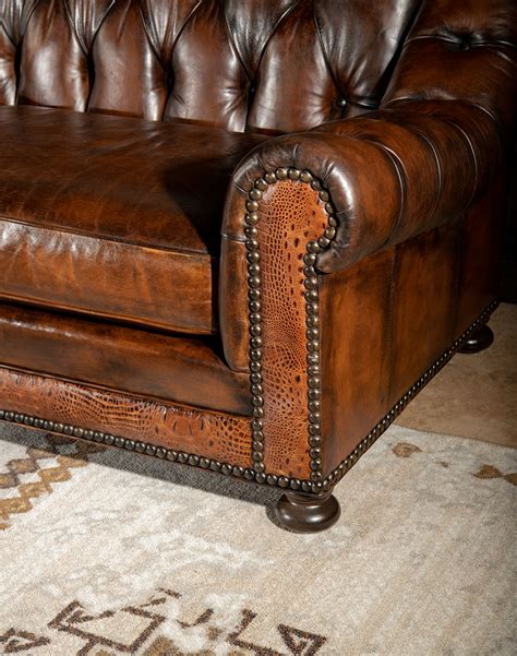 Studded Leather Sofa