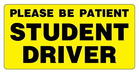 Student Driver Printable Sign