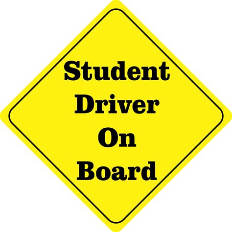 Student Driver Sign Printable