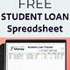 Student Loan Excel Template