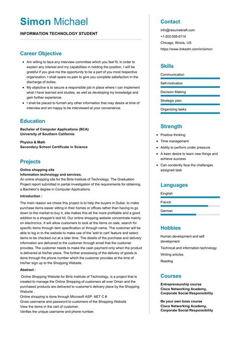 great student resume template Student resume template