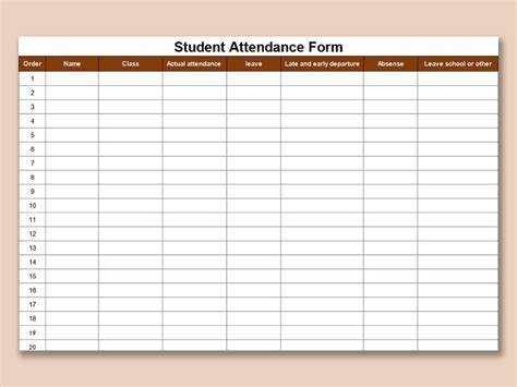Student Attendance Tracker Template