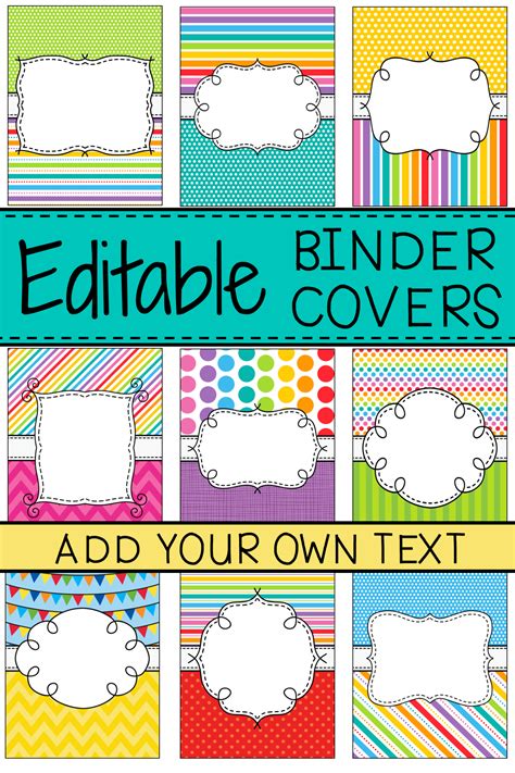 Student Binder Cover Templates