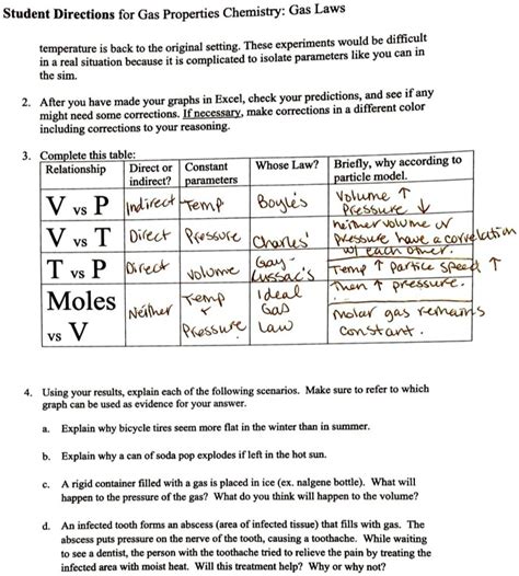 Unleashing the Secrets of Gas Properties: A Comprehensive Guide for Aspiring Chemists - Student Directions for Mastering Gas Chemistry