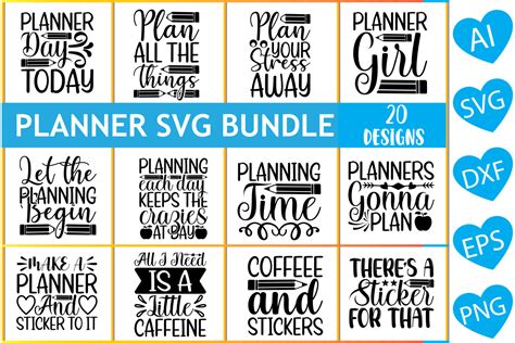 Download Student Planner Cover SVG File - SVG Design Creativefabrica Free PSD Mockups