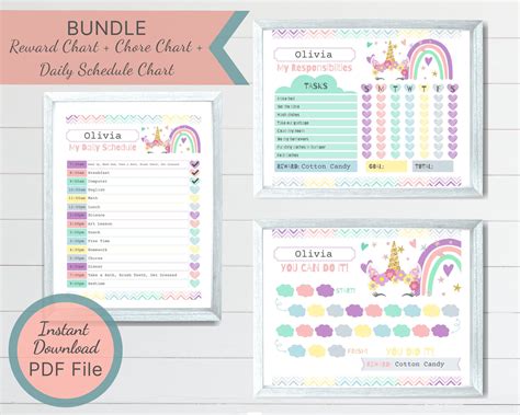 Study Schedule Reward Chart Printable