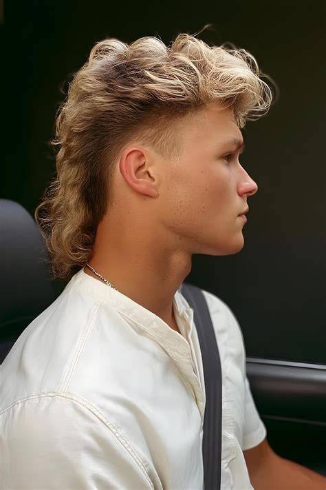 Styling Blonde Mullet