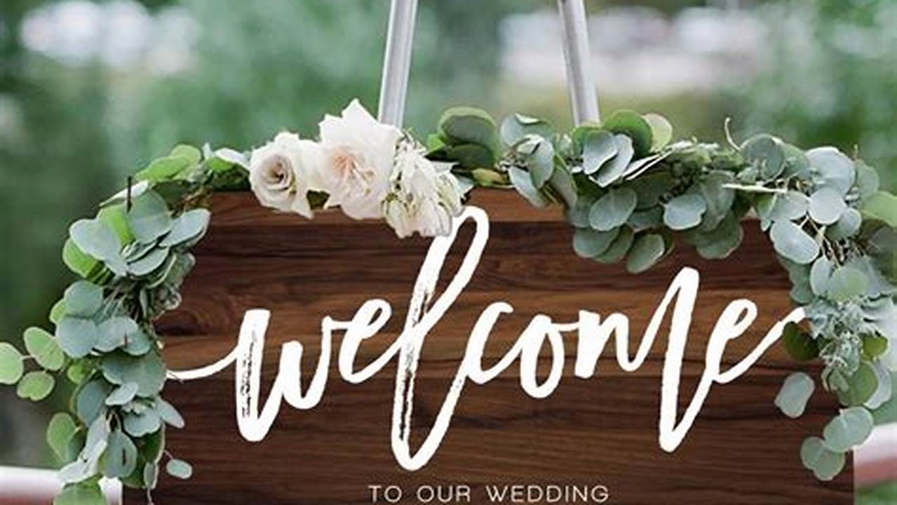 Stylish, Wedding Ceremony Sign