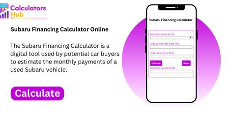 Subaru Financing Calculator