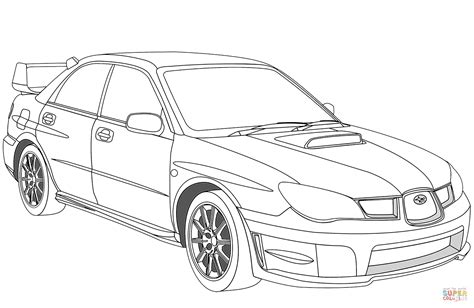 Subaru Impreza Coloring Page