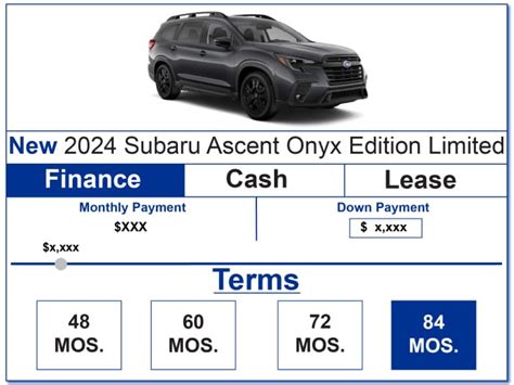 Subaru Payment Calculator