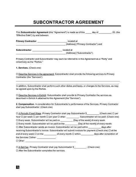 Subcontractors Negotiation