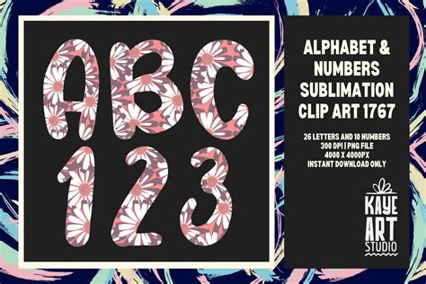 Download Sublimation Alphabet | Floral Letters Printable