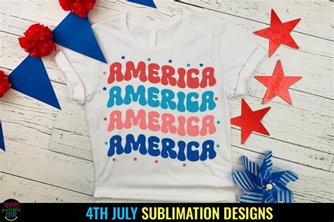 Download Sublimation America Design, July 4th Commercial Use DXF Files