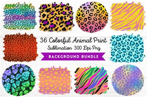 Download Sublimation Background Bundle Animal Printable