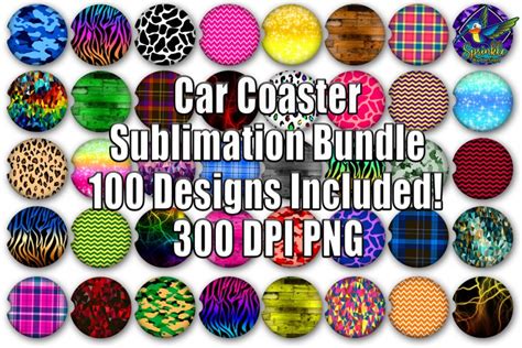 Download Sublimation Car Coaster Bundle Cameo