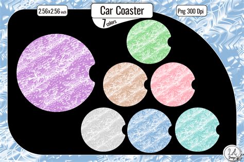Download Sublimation Car Coaster Bundle Silhouette