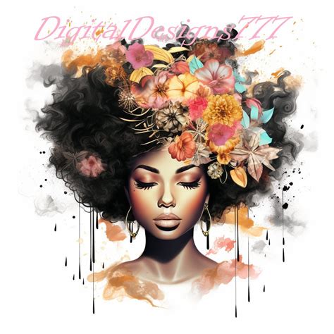 Download Sublimation Design Afro Woman Png Files
