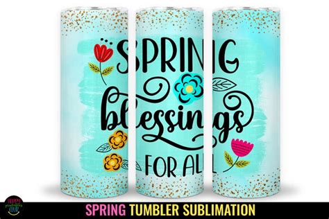 Download Sublimation Design Spring Skinny Tumbler Images