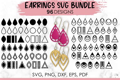 Download Sublimation Earring Bundle Cricut SVG DXF Files