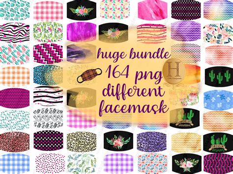 Download Sublimation Face Mask Huge Bundle Files For Crafts