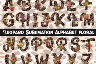 Download Sublimation Floral Alphabet Leopard Images