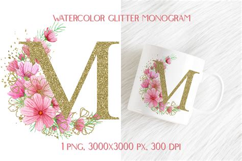 Download Sublimation Monogram Gold Glitter Letter Files DXF Files