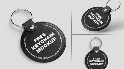 Download Sublimation Round Keychain Commercial Use Free PSD Mockups