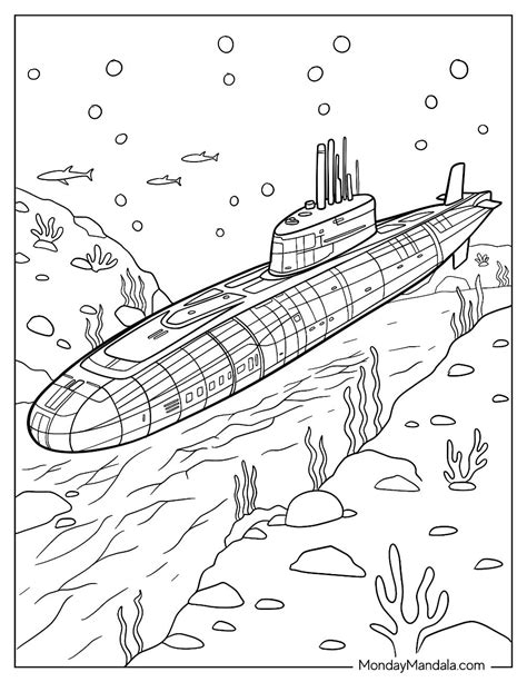 Submarine Coloring Pages
