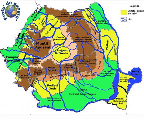 Subunitatile De Relief Ale Romaniei
