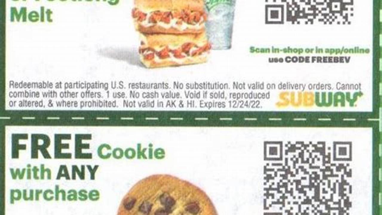 Subway Coupon Code July 2024