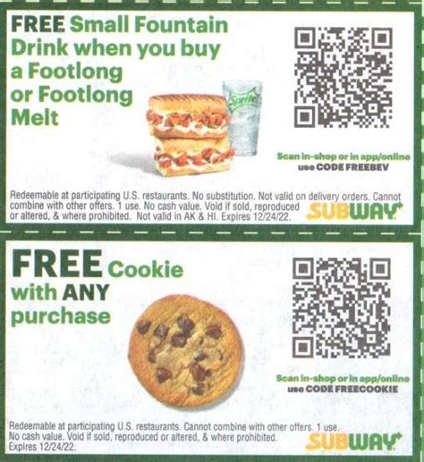 Subway Grocery Discount Code