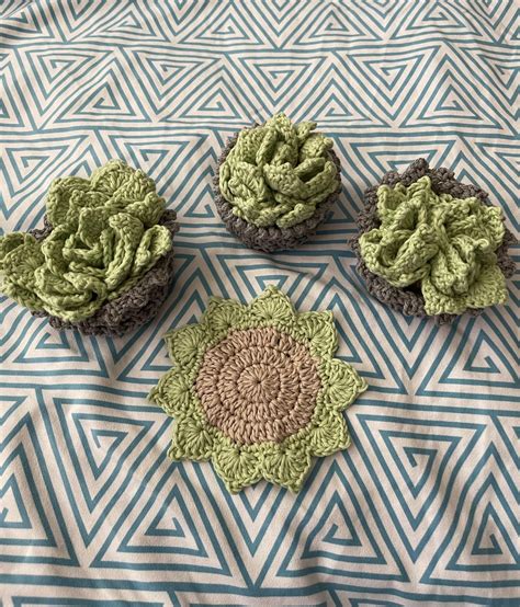 Succulent Coasters Crochet