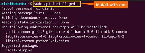 Sudo Apt Install Gedit Linux