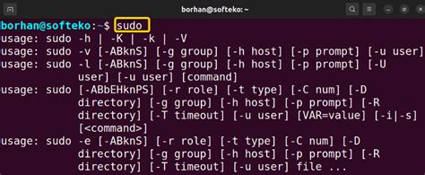 Sudo Command List